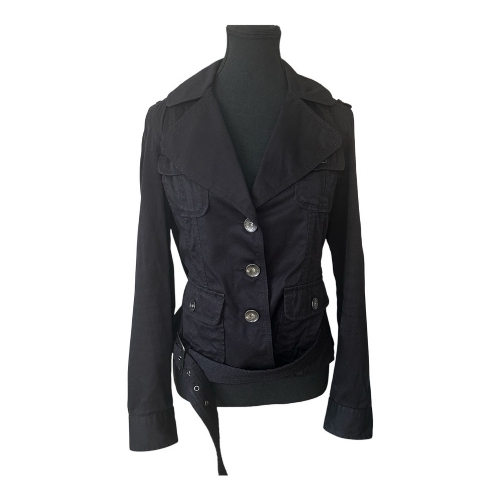 Calvin Klein Jeans Black Button-Up Jacket, Size Medium
